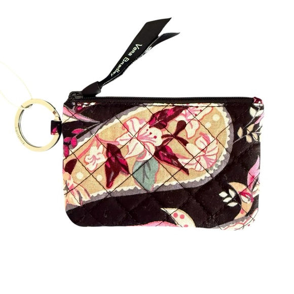 Vera Bradley Zip ID Case With Key Ring Botanical Paisley NWT - Picture 3 of 6